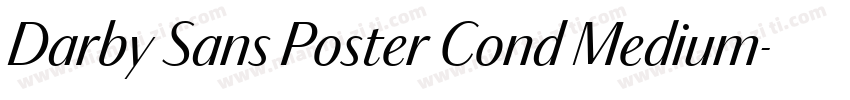 Darby Sans Poster Cond Medium字体转换
